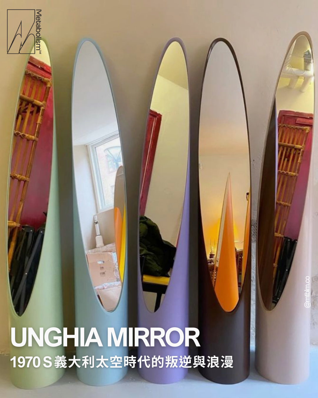 UNGHIA MIRROR 1970s 義大利太空時代的叛逆與浪漫