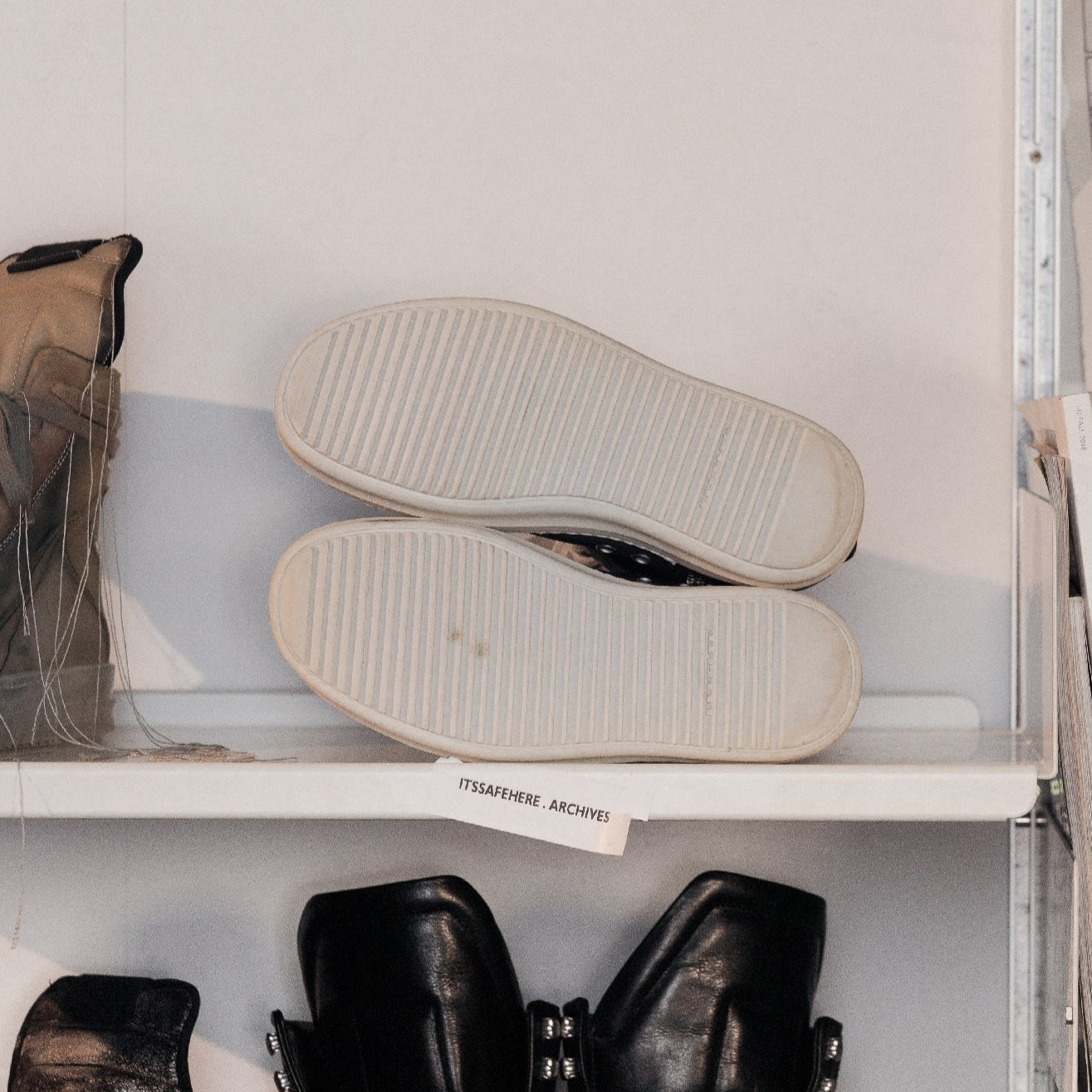 Rick Owens DRKSHDW Ramones waxed canvas SZ:36.5