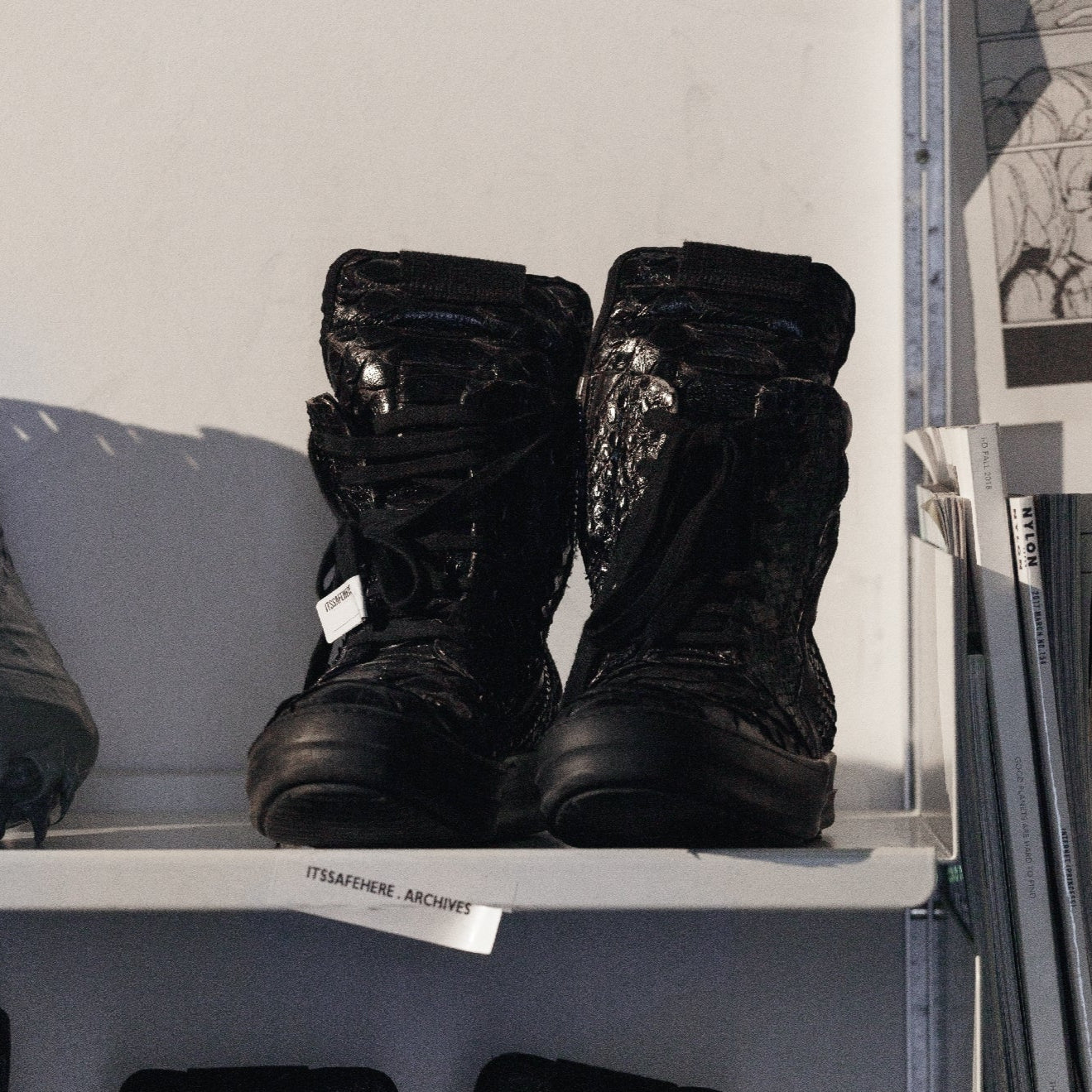 Rick Owens Geobasket Snakeskin Exclusive SZ: 36.5