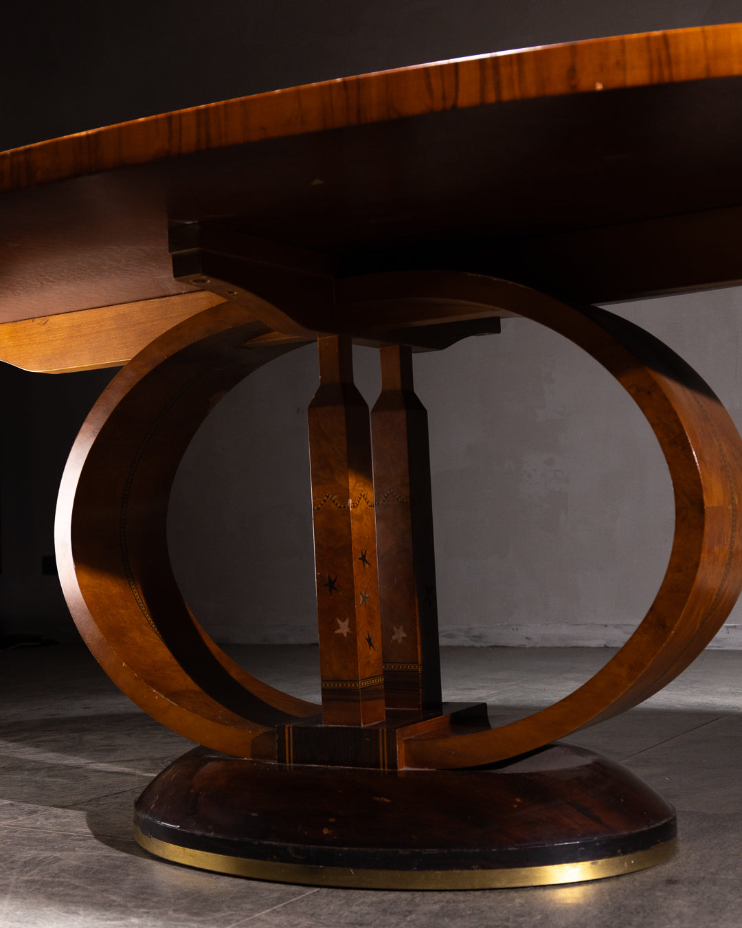 Carpanelli Inlaid Oval Dining Table, 1990s