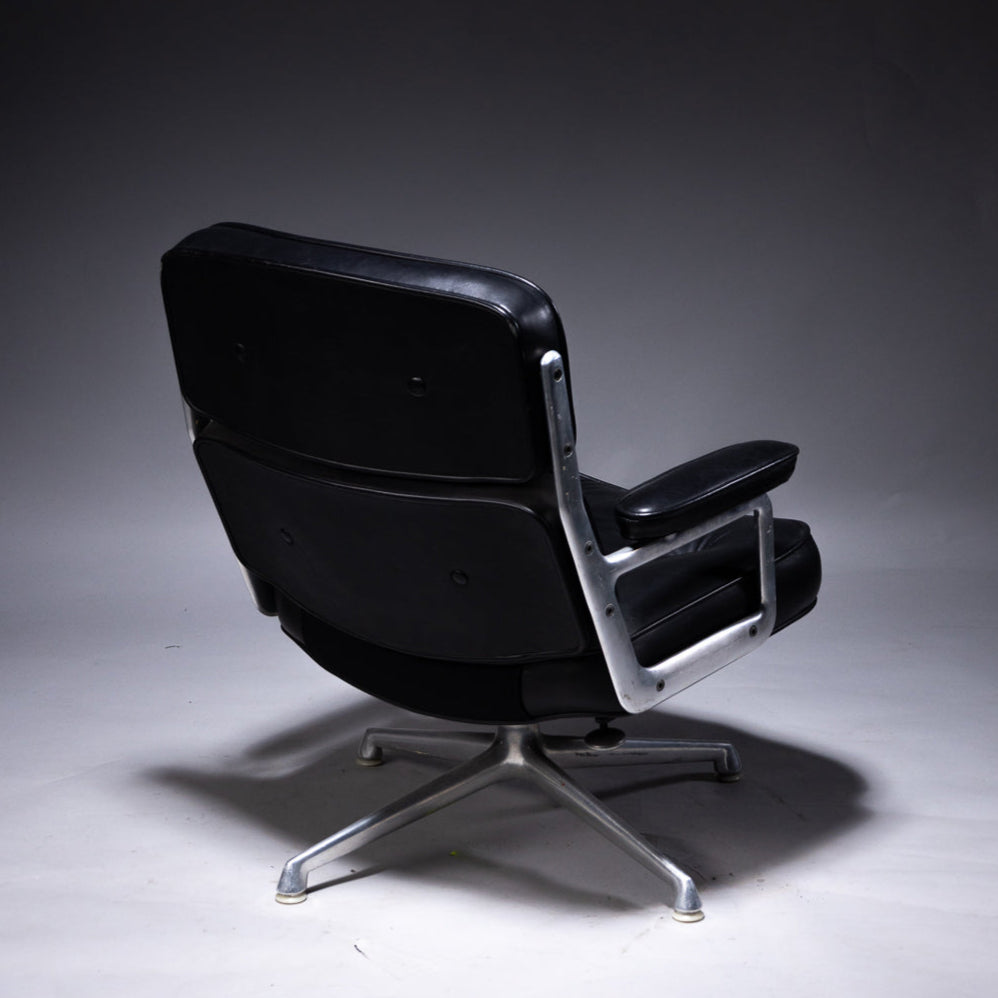 Eames Time Life Lounge Chair by Charles and Ray Eames for Herman Miller, 1961, Black Leather