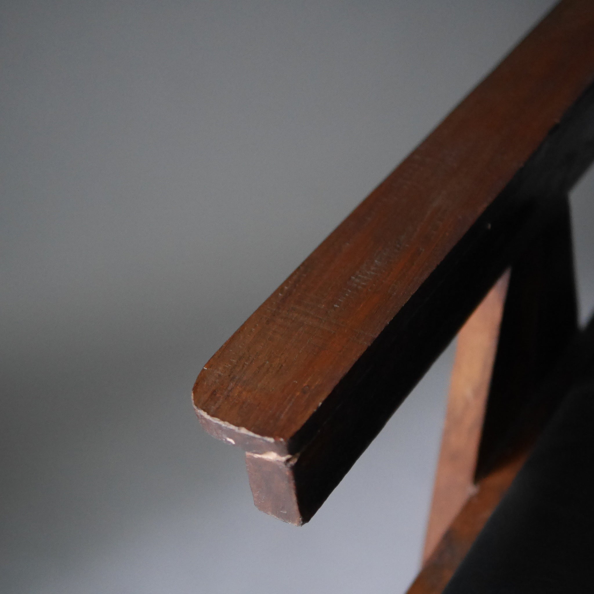 Office Chair by Pierre Jeanneret,Black Leather Pad, 1958