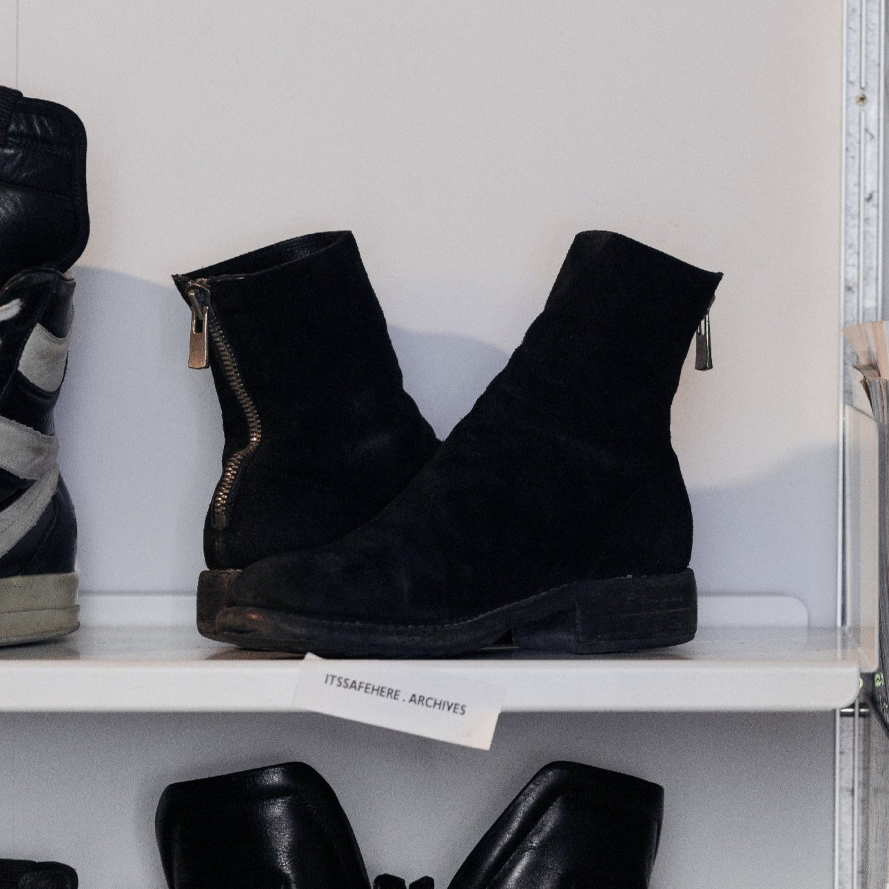 Guidi 986, Reverse leather, Black  SZ: 36