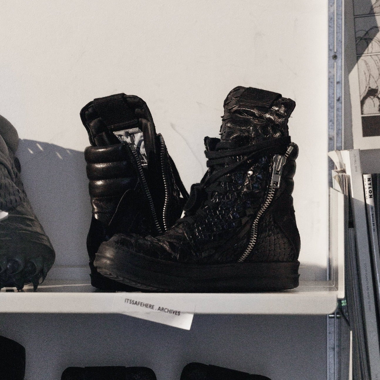 Rick Owens Geobasket Snakeskin Exclusive  SZ: 36.5