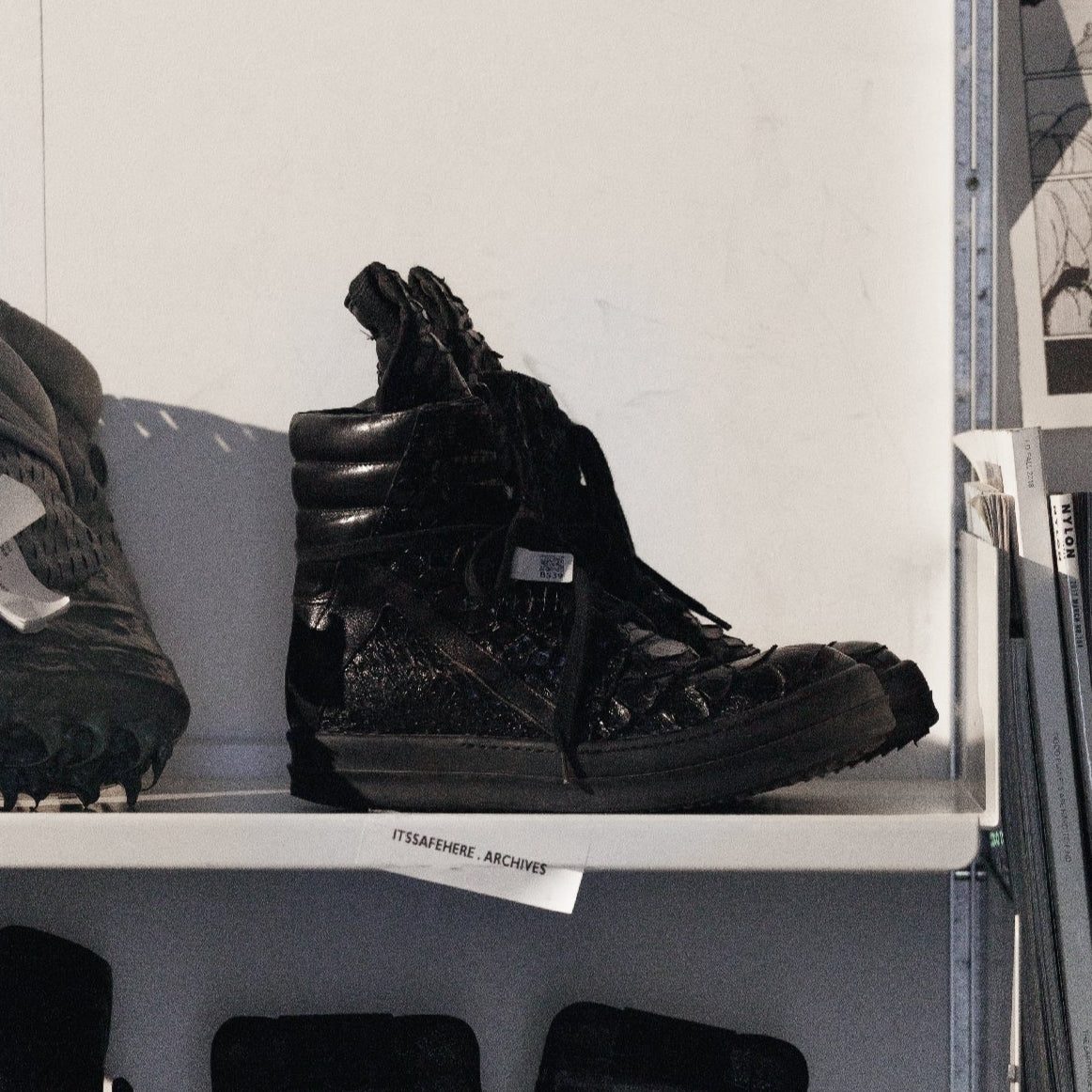 Rick Owens Geobasket Snakeskin Exclusive  SZ: 36.5