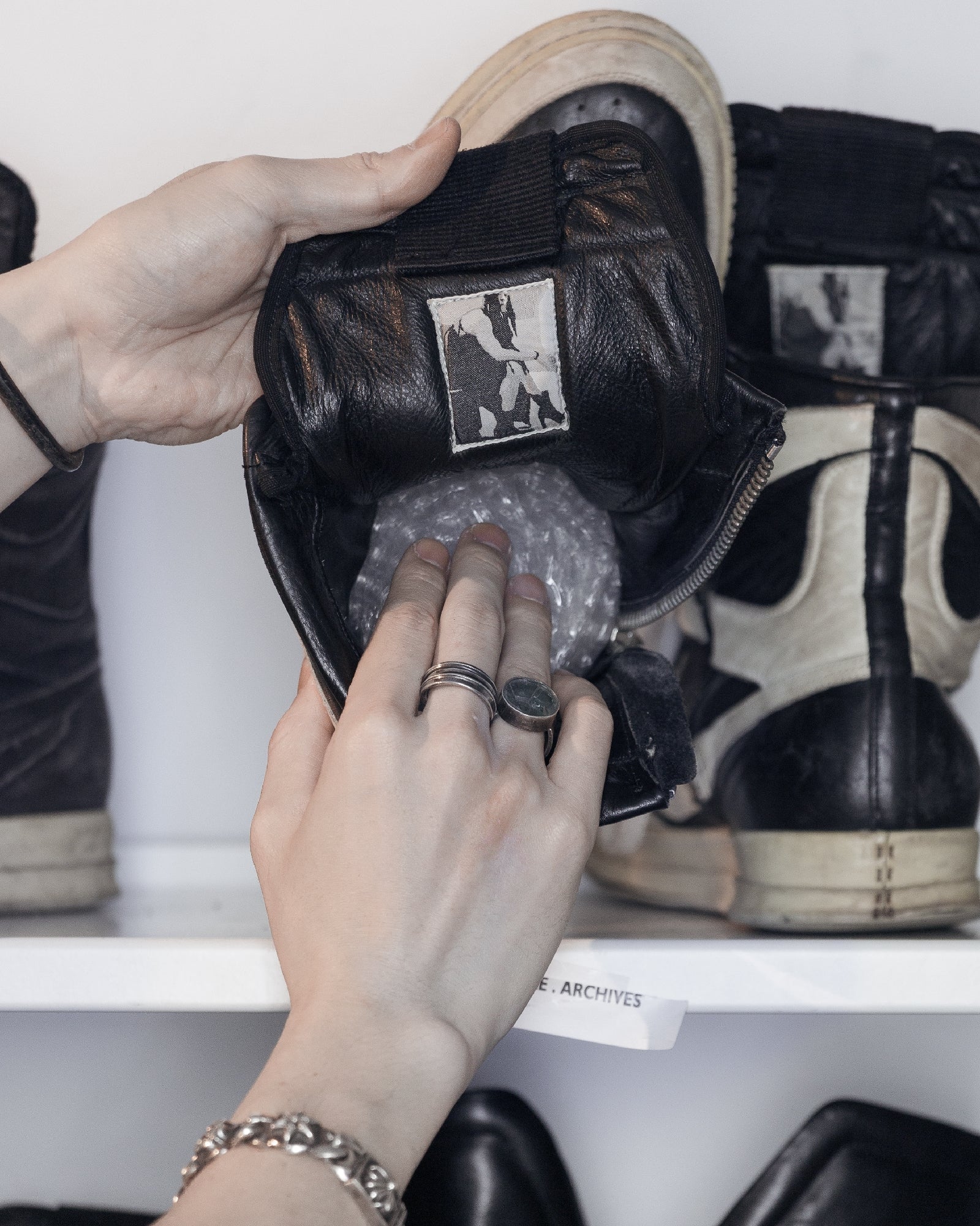 Rick Owens Oreo Dunk Sneakers SZ: 45