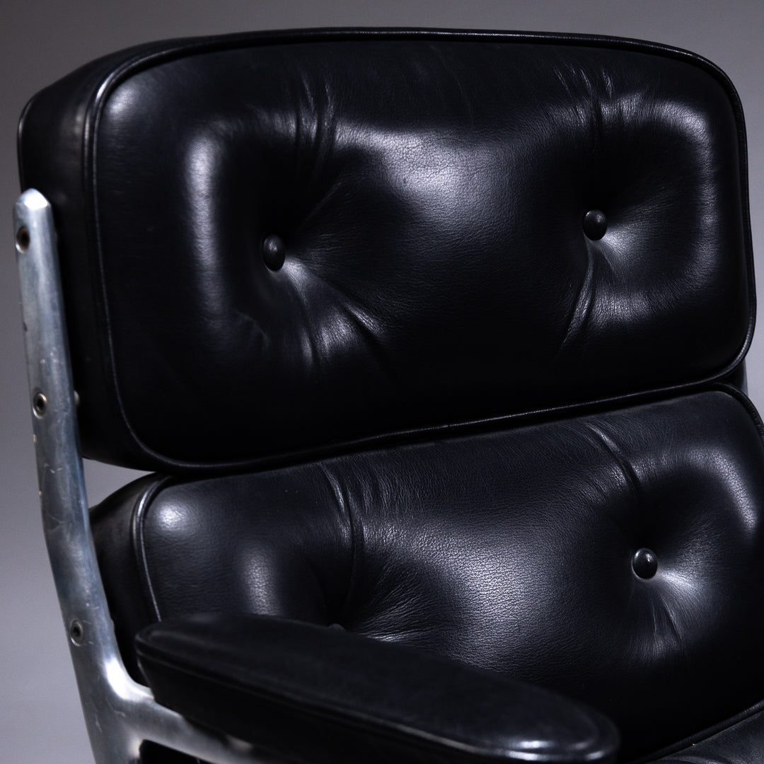 Eames Time Life Lounge Chair by Charles and Ray Eames for Herman Miller, 1961, Black Leather