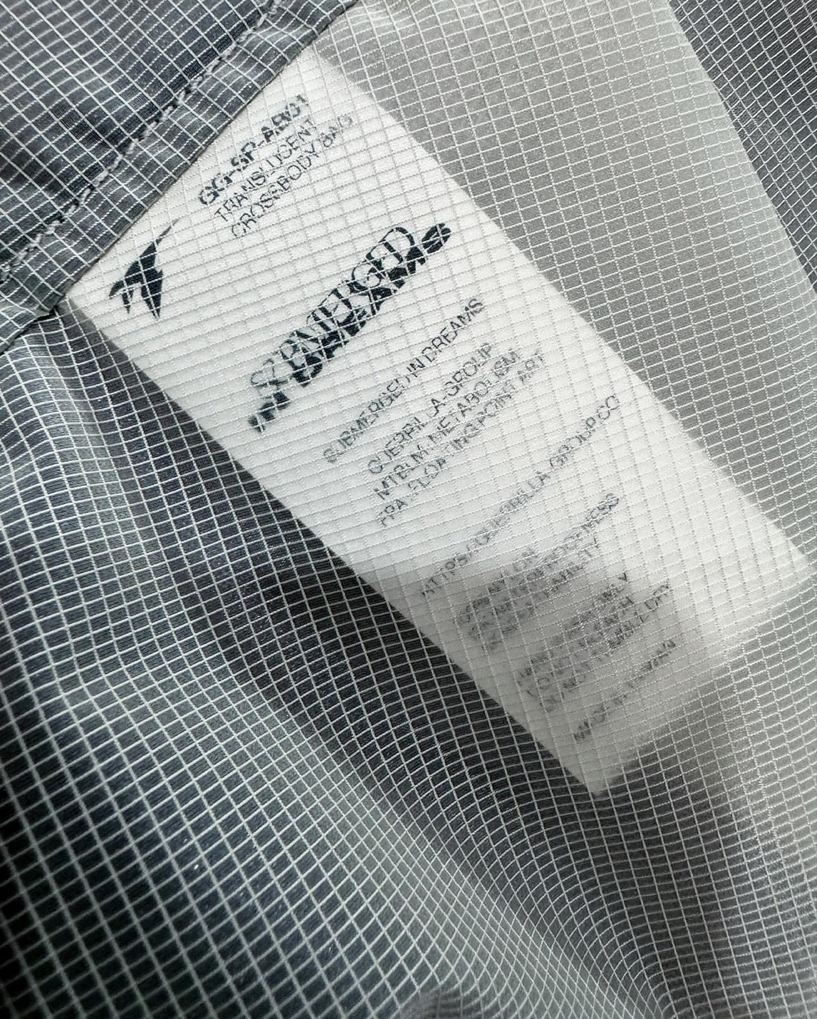 Translucent Crossbody Bag by Guerrilla-Group and MTBLM