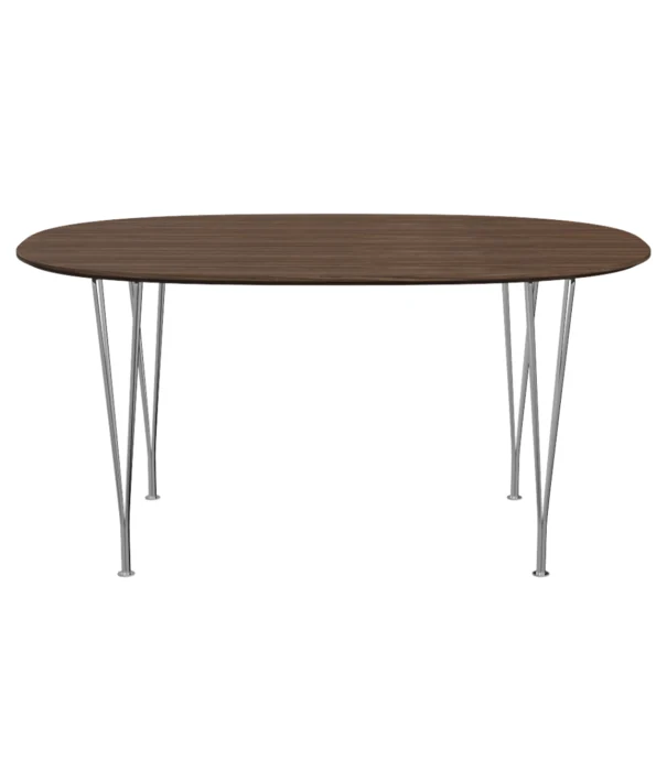 預購收受中 B616 Superellipse Dining Table,Walnut/Chrome, Fritz Hansen